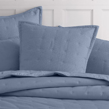 Ascot Waffle Cotton-Blend European Standard Pillow Sham
